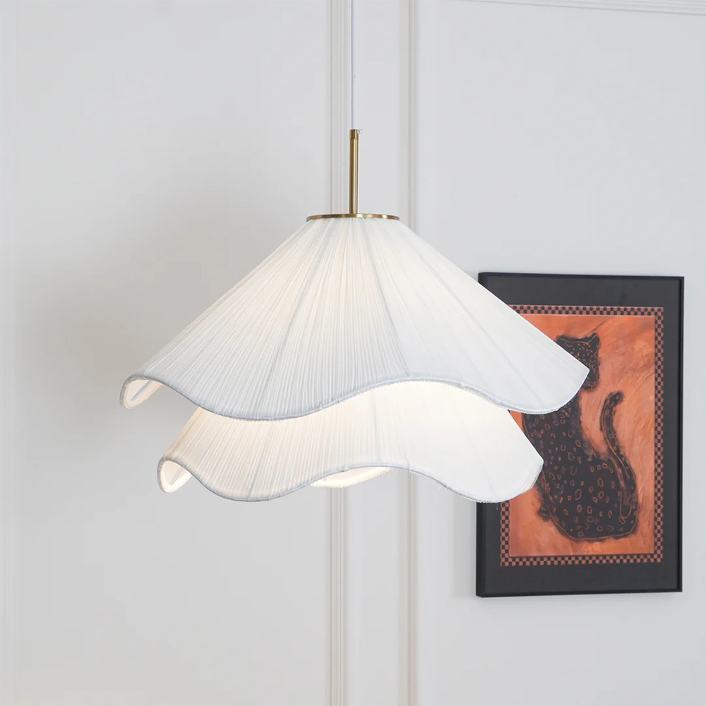 French Romantic Modern Minimalist Cream Pendant Light