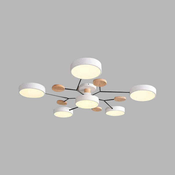 Branched Modern Iron LED Living Room Ceiling Light