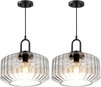 Farmhouse Glass Pendant Light For Kitchen Island