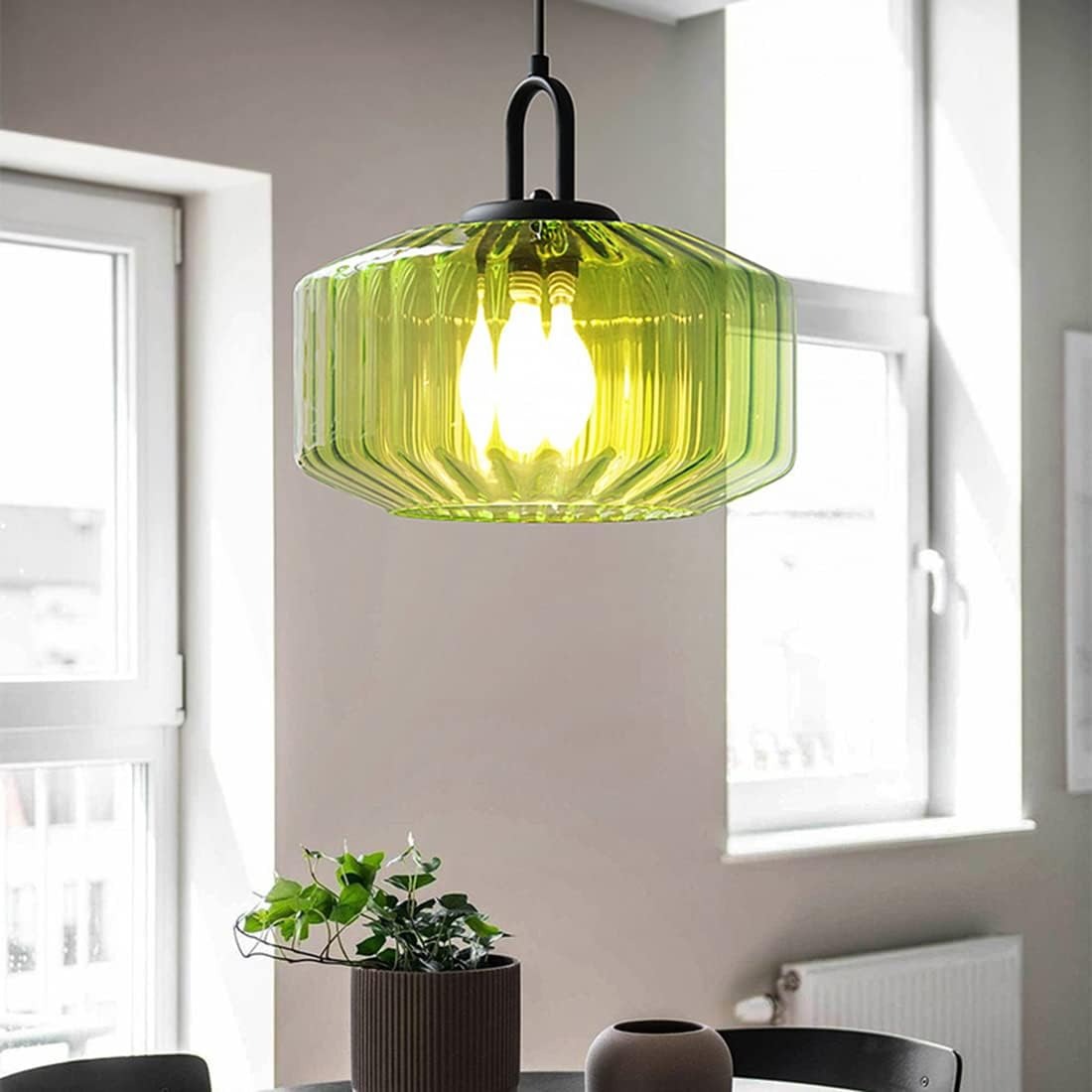 Farmhouse Glass Pendant Light For Kitchen Island