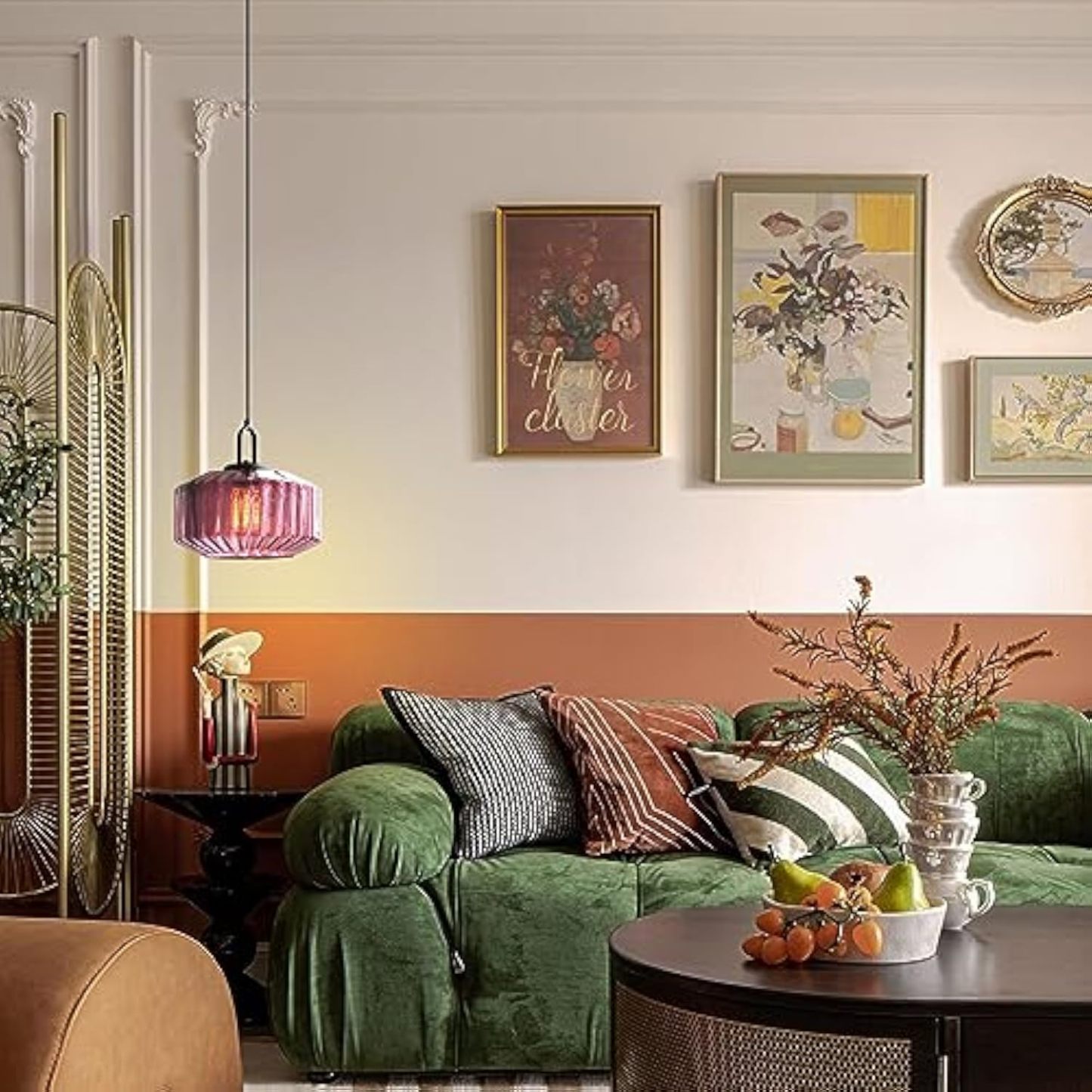 Farmhouse Glass Pendant Light For Kitchen Island