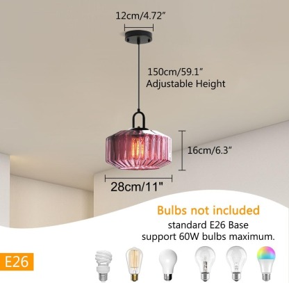 Farmhouse Glass Pendant Light For Kitchen Island