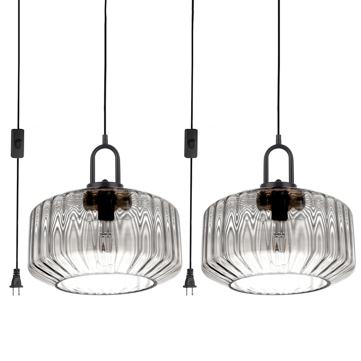 Farmhouse Glass Pendant Light For Kitchen Island