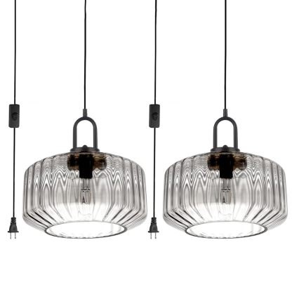 Farmhouse Glass Pendant Light For Kitchen Island