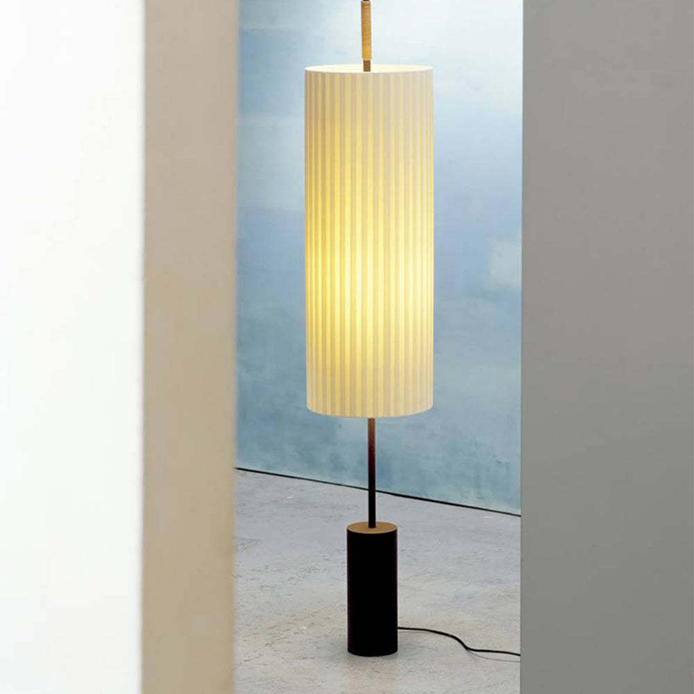 Vintage Fabric Wabi Sabi Dorica Floor Lamp -Homdiy