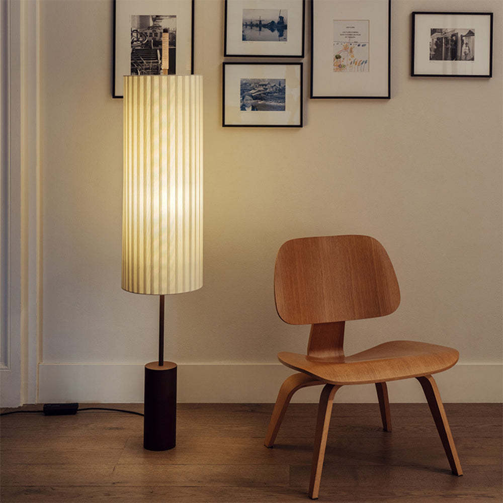 Vintage Fabric Wabi Sabi Dorica Floor Lamp -Homdiy