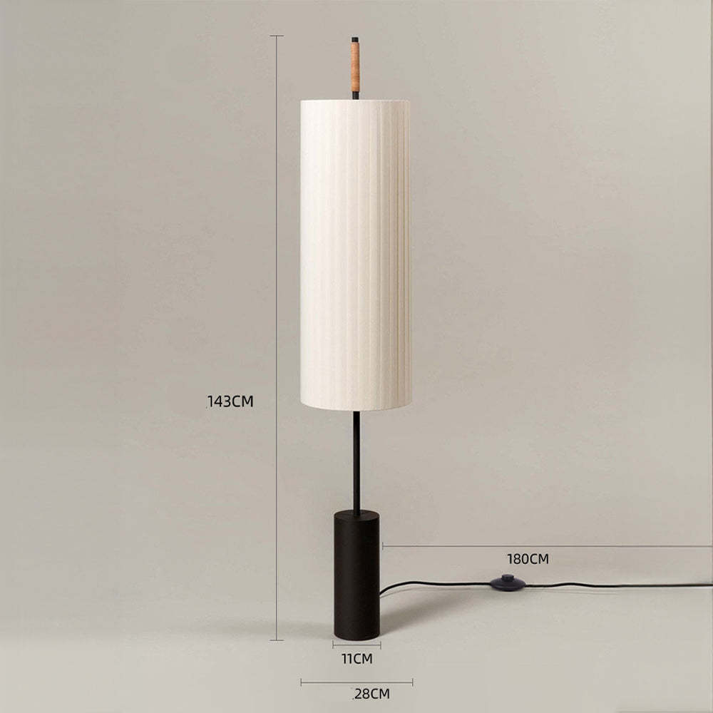 Vintage Fabric Wabi Sabi Dorica Floor Lamp -Homdiy