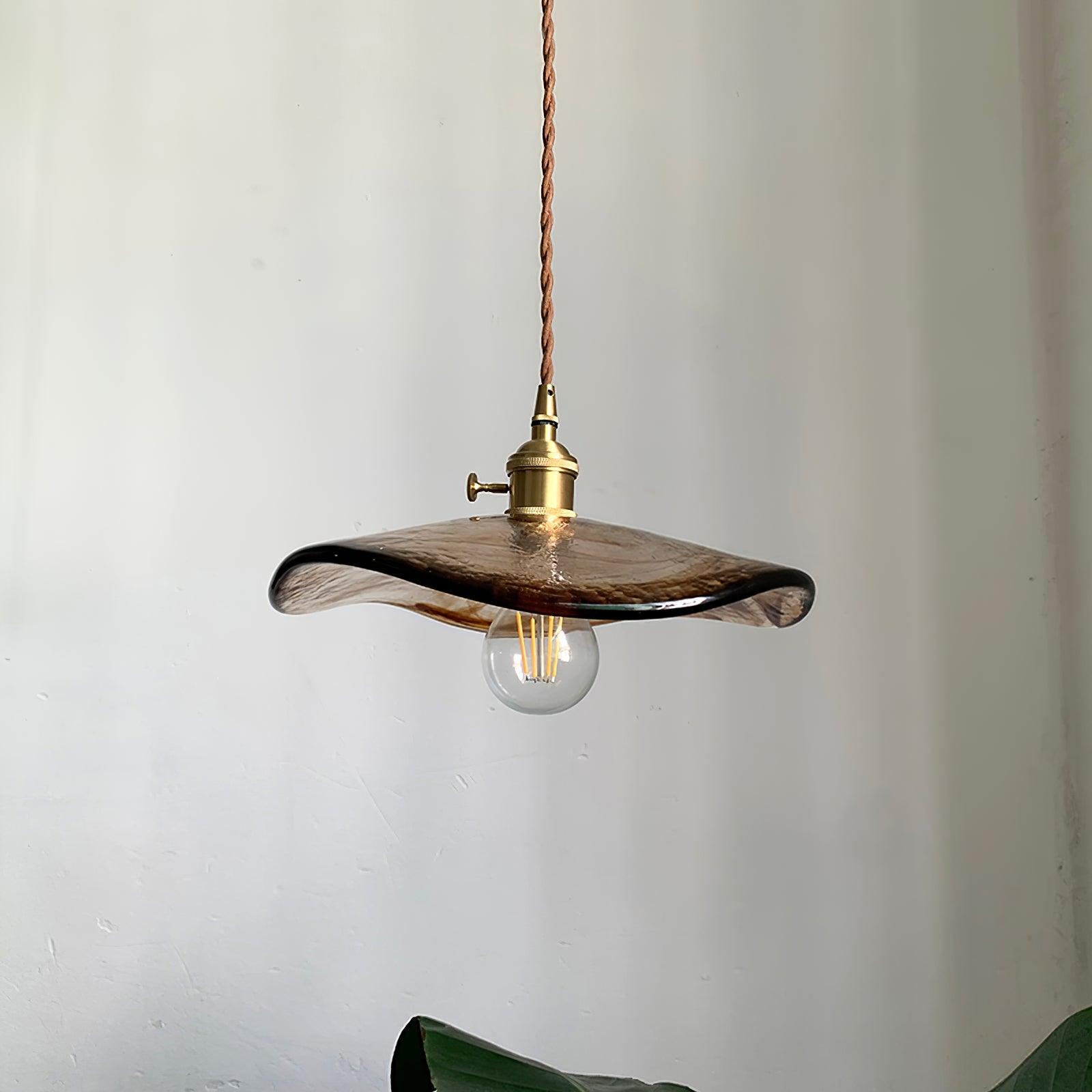 Stylish Flower Petal Glass Pendant Light -Homdiy