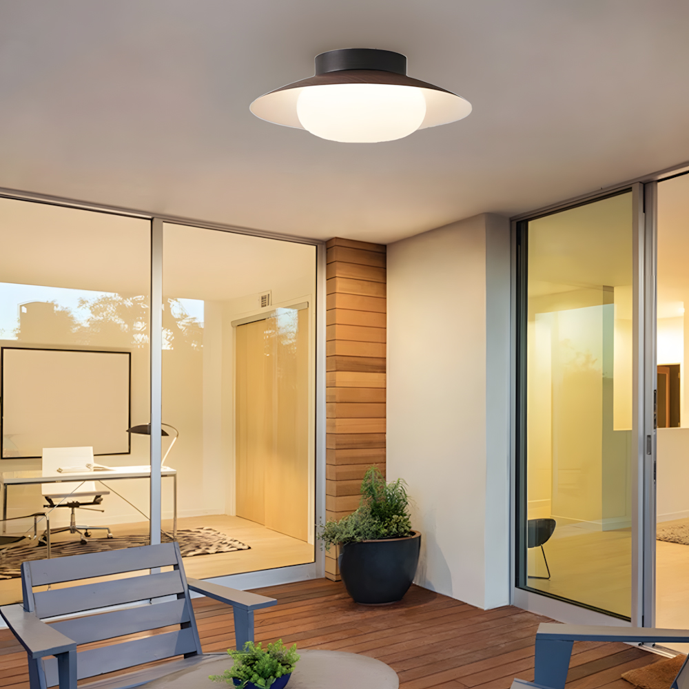 French Acrylic Round Ceiling Light