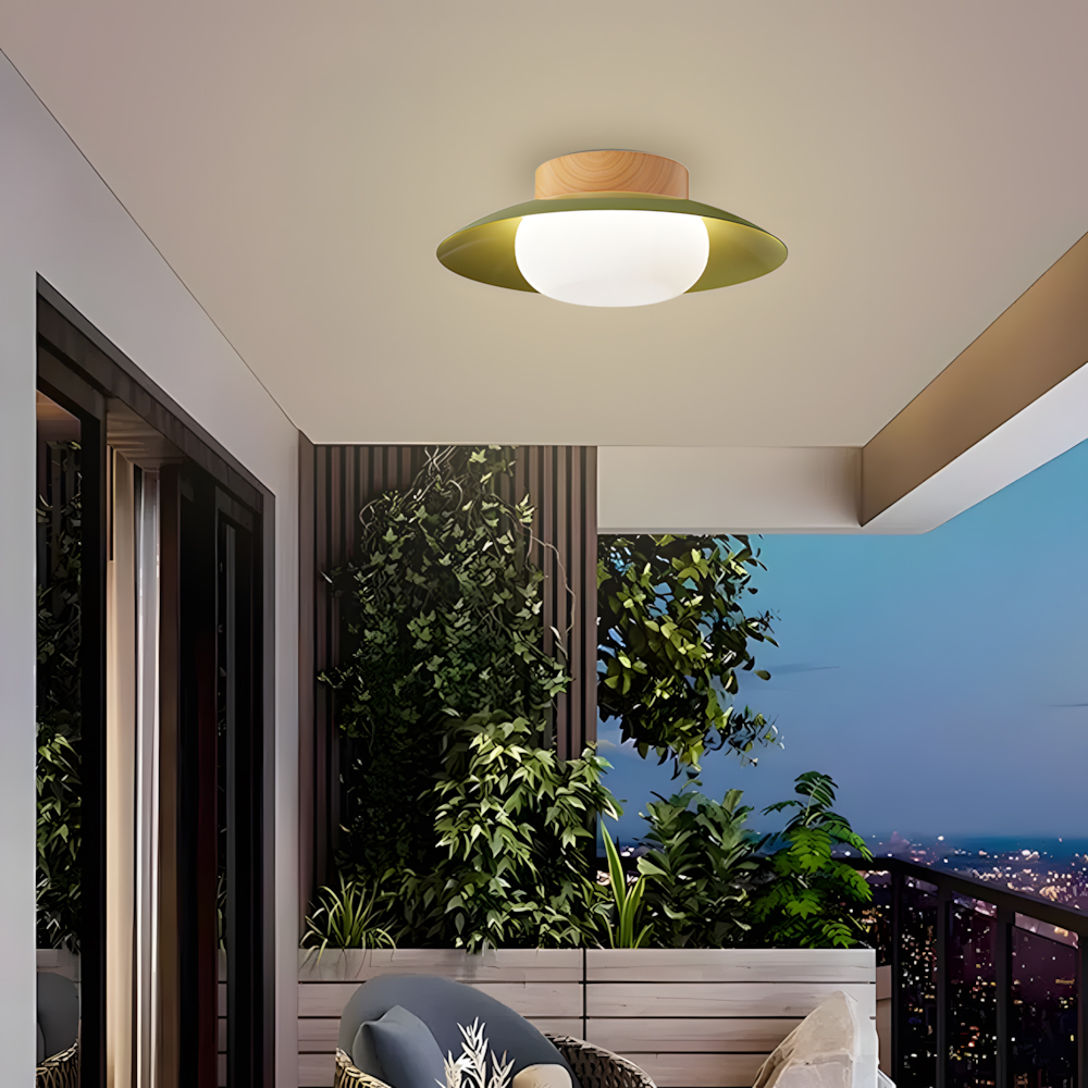 French Acrylic Round Ceiling Light