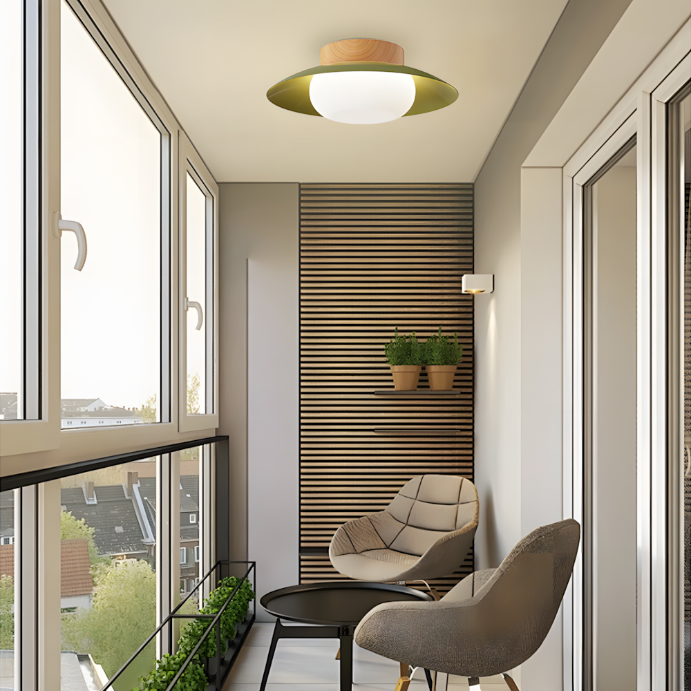 French Acrylic Round Ceiling Light