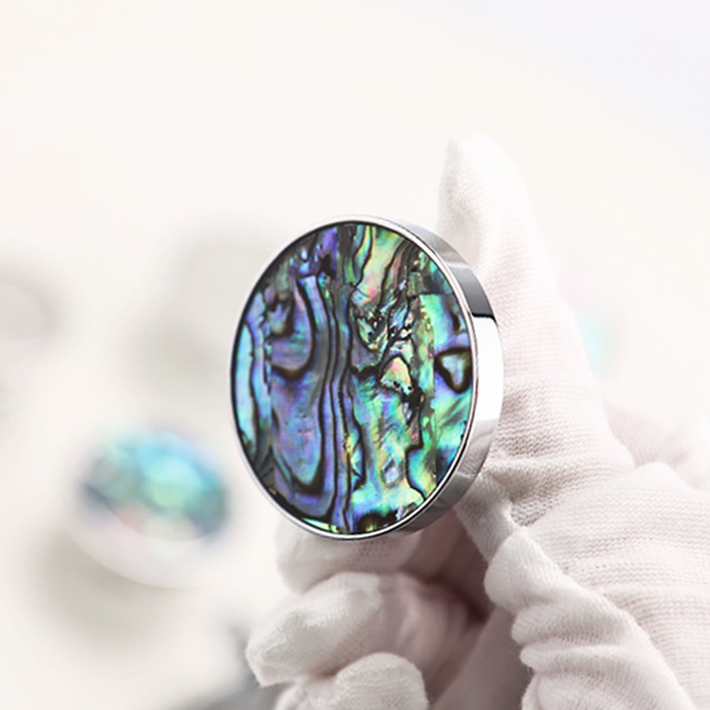 French Brass Natural Shell Drawer Knobs for Cabinets