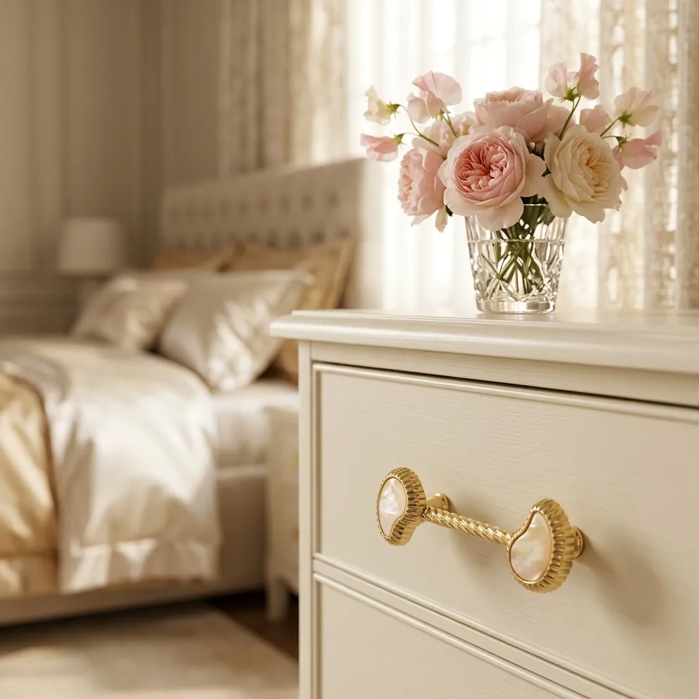 French Creative Shell Brass Cabinet Pulls 