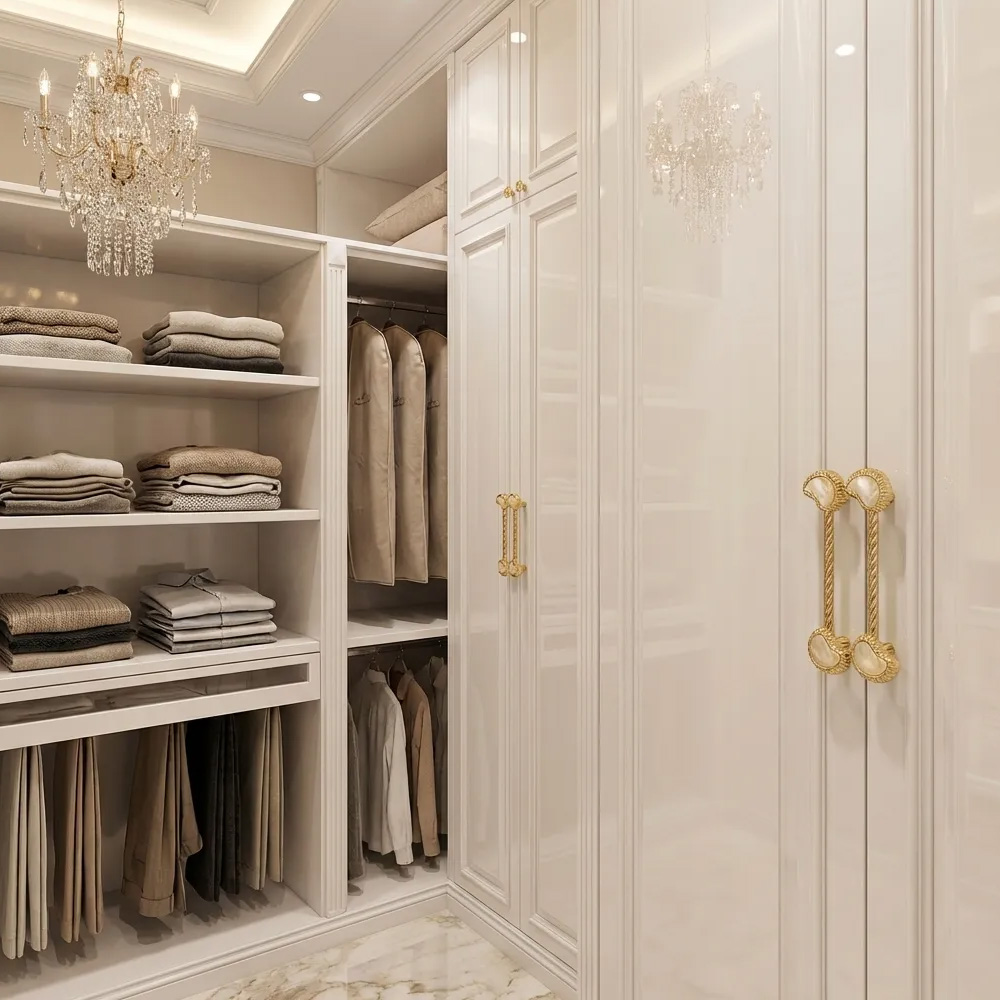 French Creative Shell Brass Cabinet Pulls 