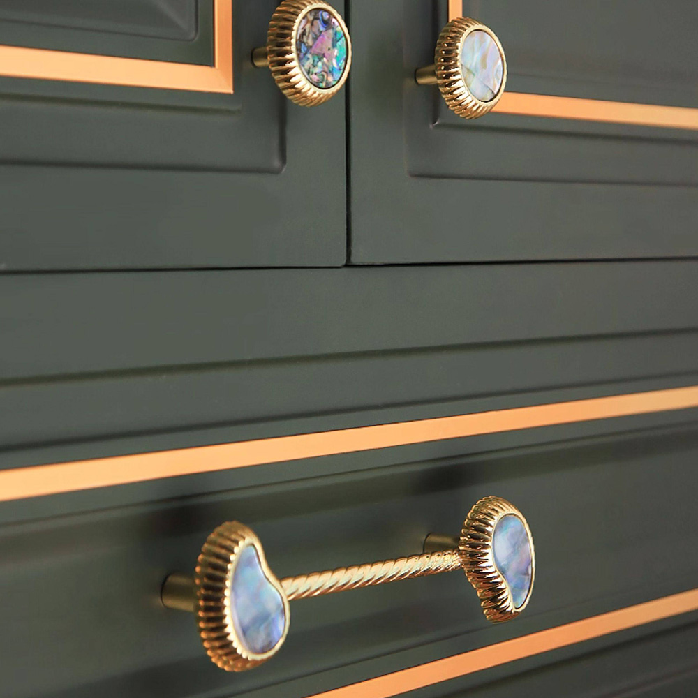 French Creative Shell Brass Cabinet Pulls 