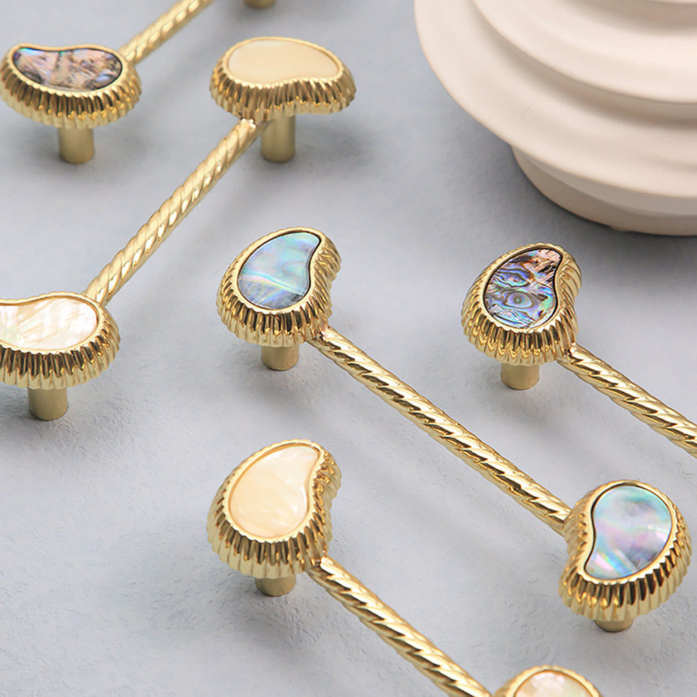 French Creative Shell Brass Cabinet Pulls 