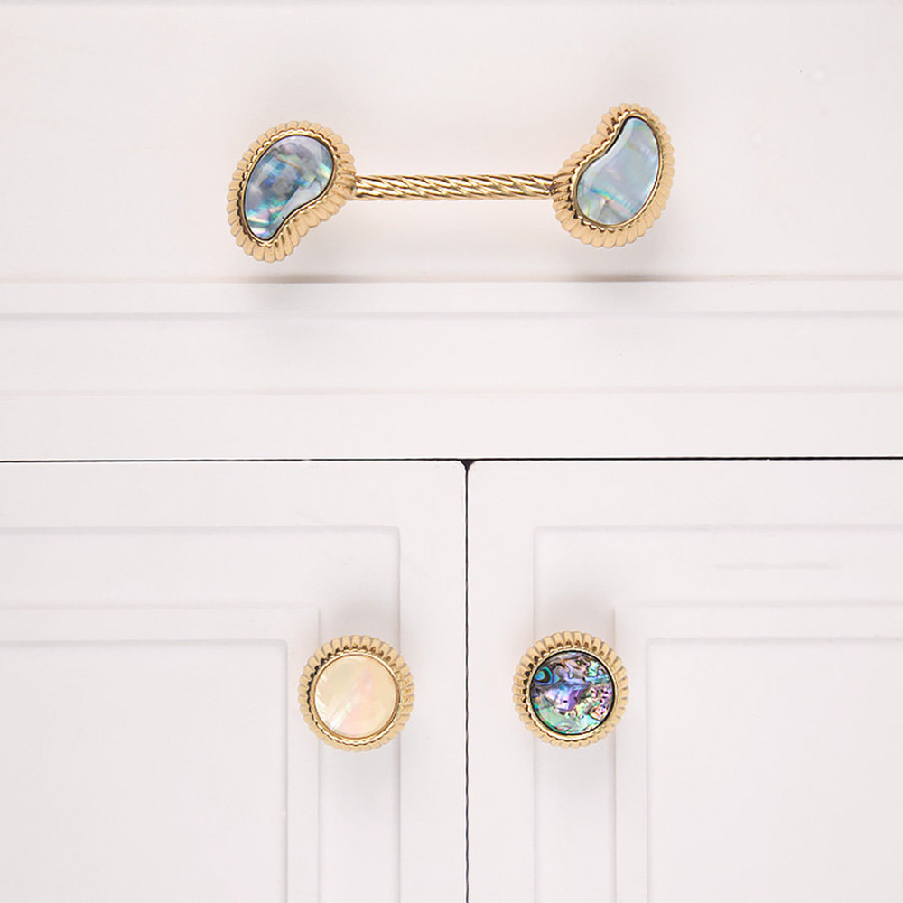 French Creative Shell Brass Cabinet Pulls 