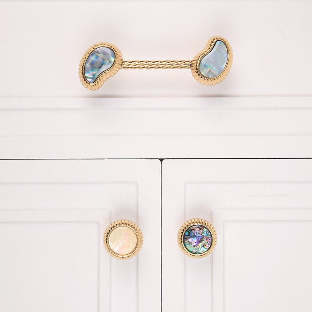 French Creative Shell Brass Cabinet Pulls 