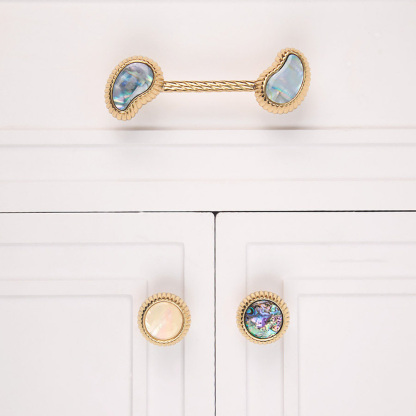 French Creative Shell Brass Cabinet Pulls 