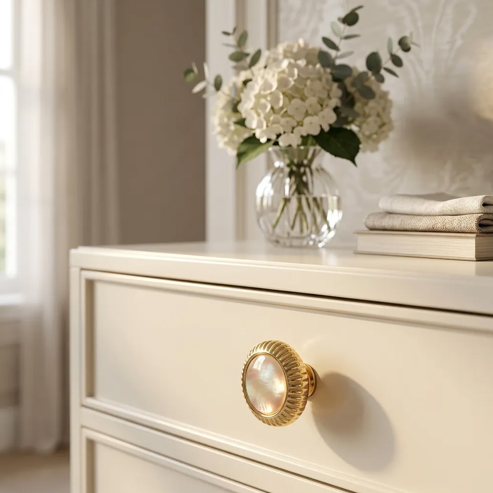 French Creative Shell Brass Cabinet Pulls 