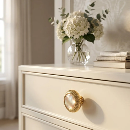 French Creative Shell Brass Cabinet Pulls 