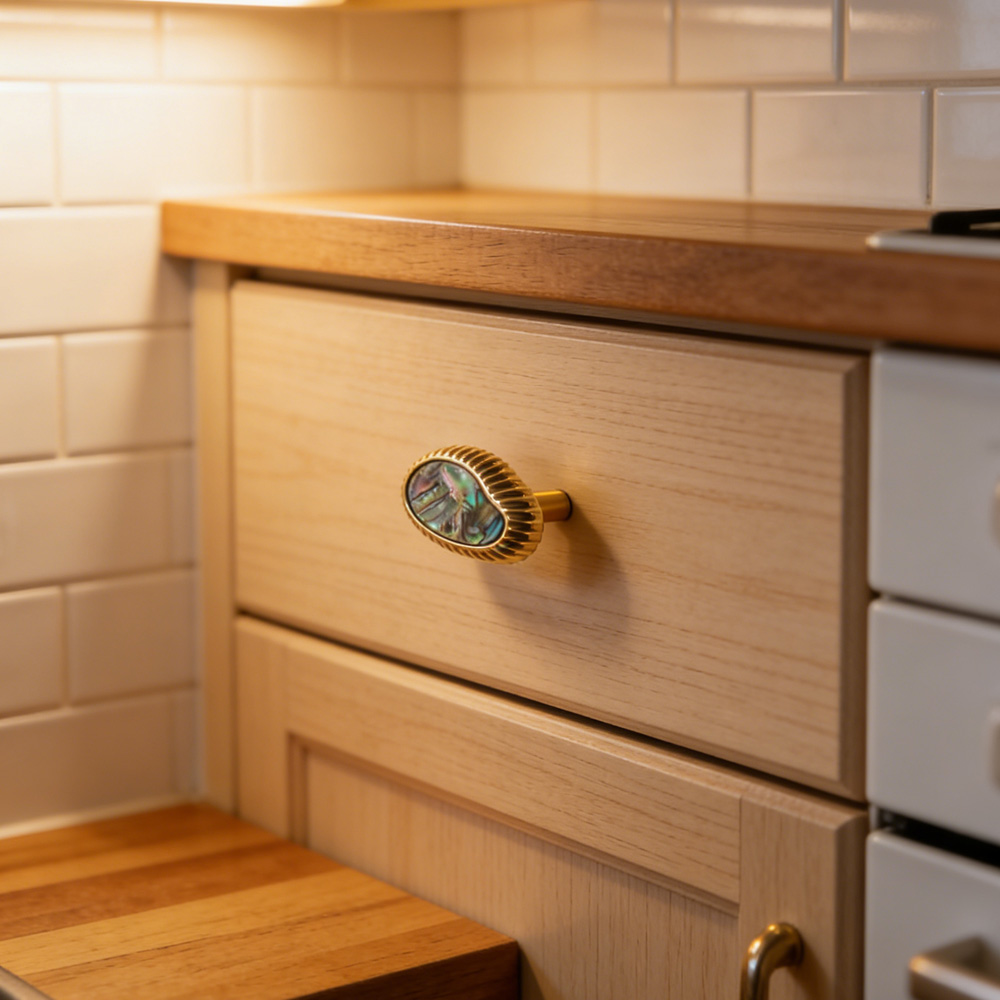 French Creative Shell Brass Cabinet Pulls 