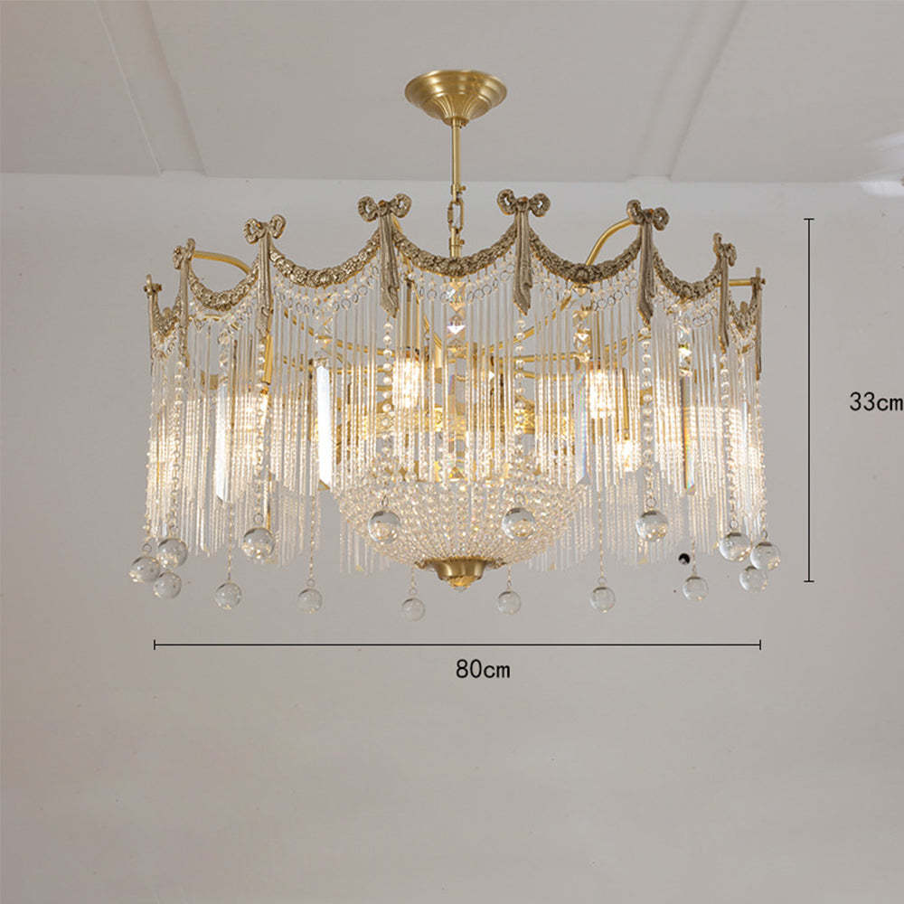 Vintage Palace Gold Crystal Chandelier -Homdiy