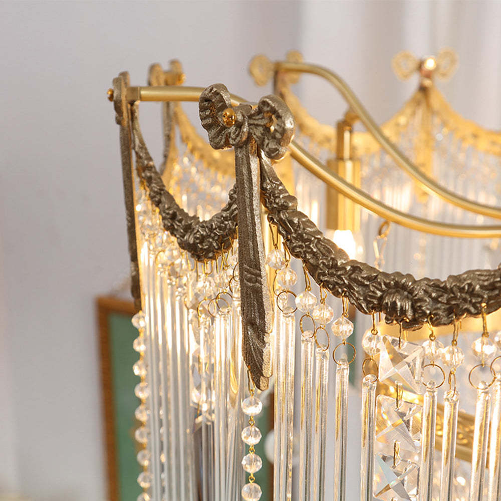 Vintage Palace Gold Crystal Chandelier -Homdiy