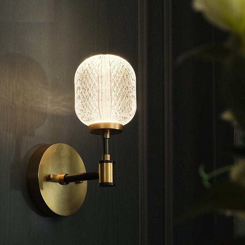 Vintage Crystal Gold Wall Light -Homdiy