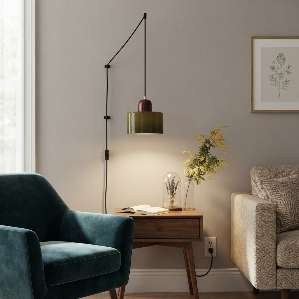 Bauhaus Small Glass Plug-in Pendant Light