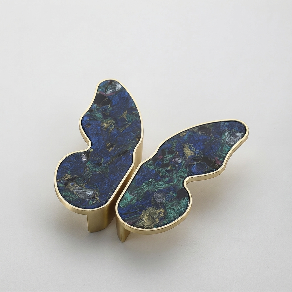 Nordic Shell Resin Butterfly Drawer Pull