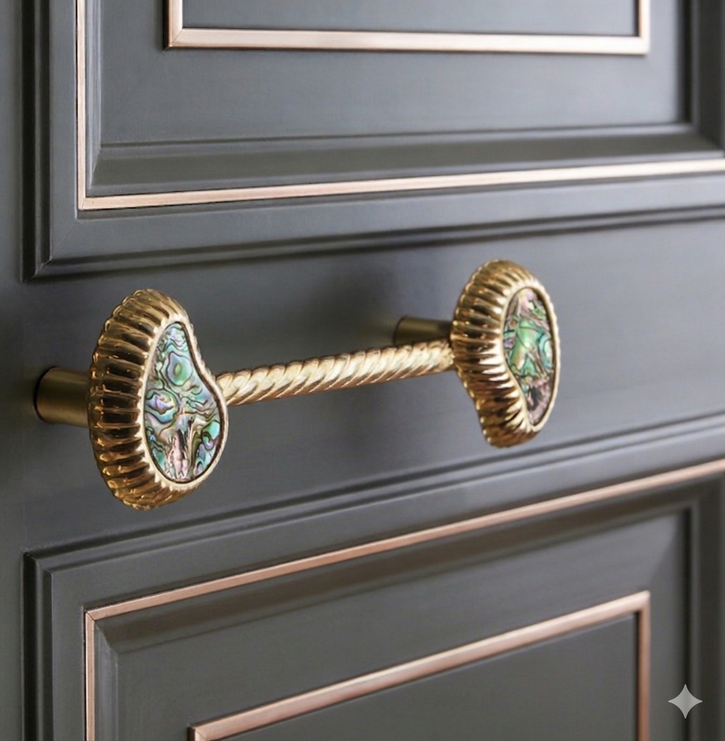 French Creative Shell Brass Cabinet Pulls 