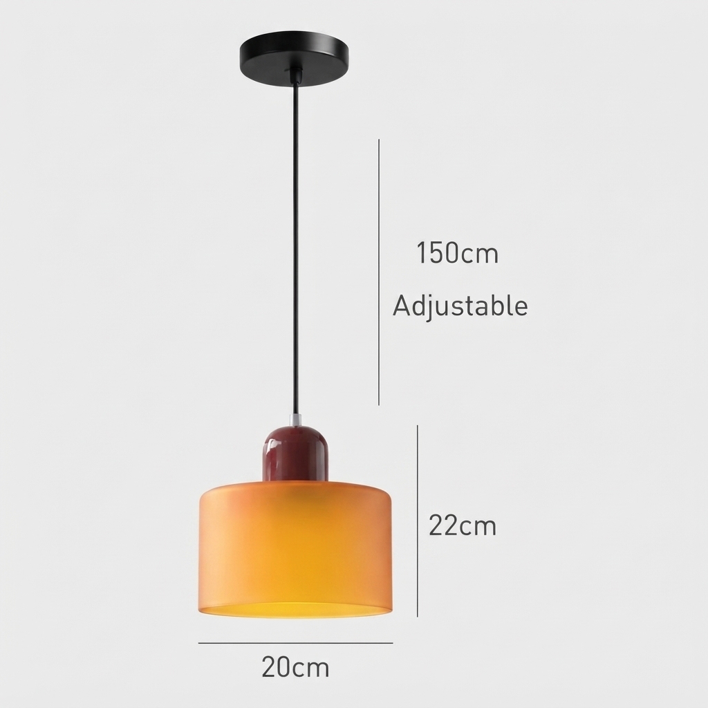 7.87" Bauhaus Glass Pendant Light for Hallway Entryway