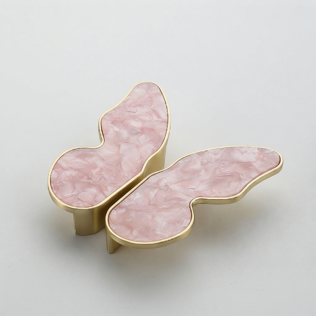 Nordic Shell Resin Butterfly Drawer Pull