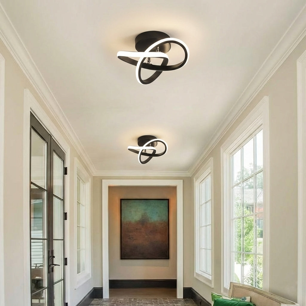 Modern White LED Ceiling Light - Minimalist Flush Mount Fixture