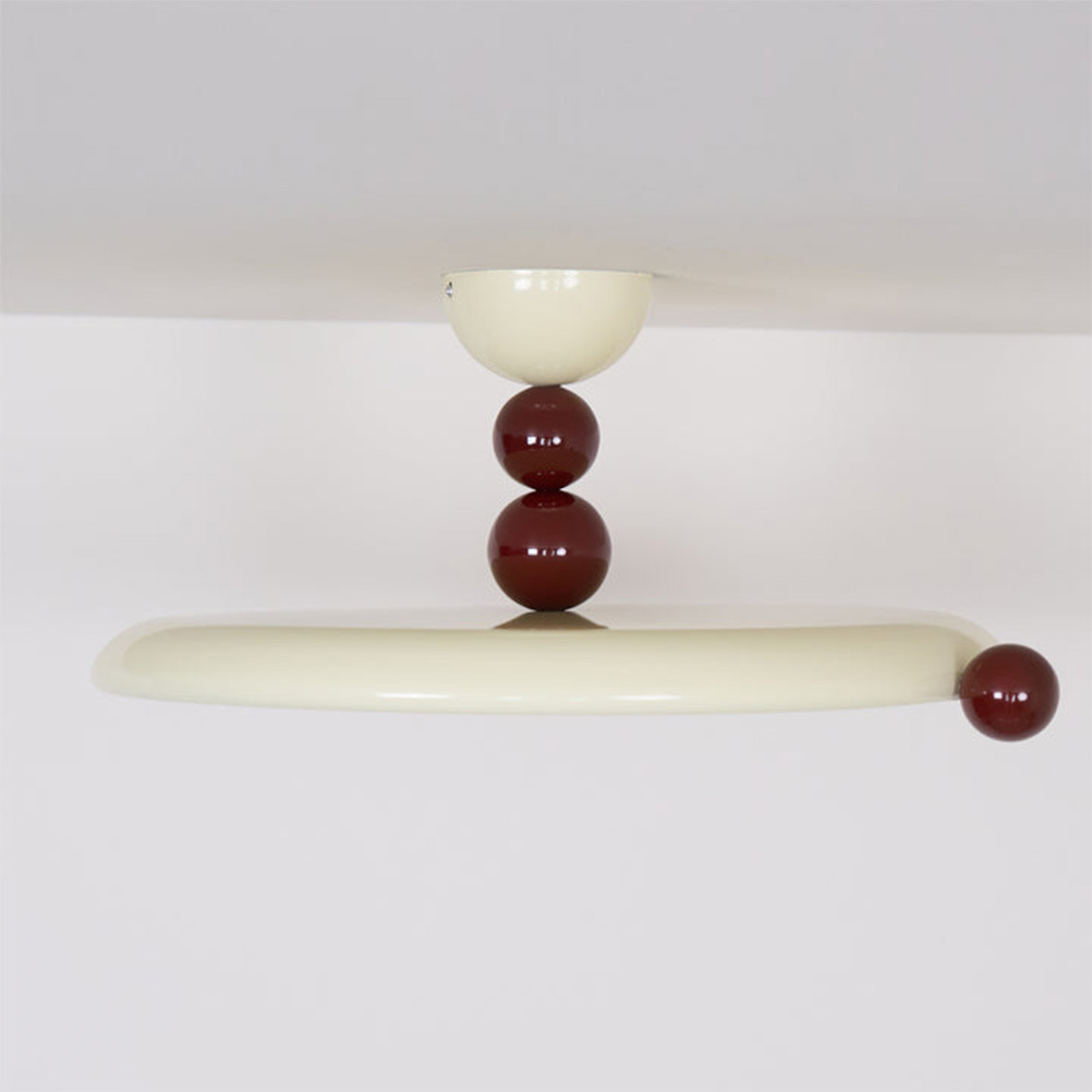 Stylish Cream Art Deco Round Flush Mount Ceiling Light
