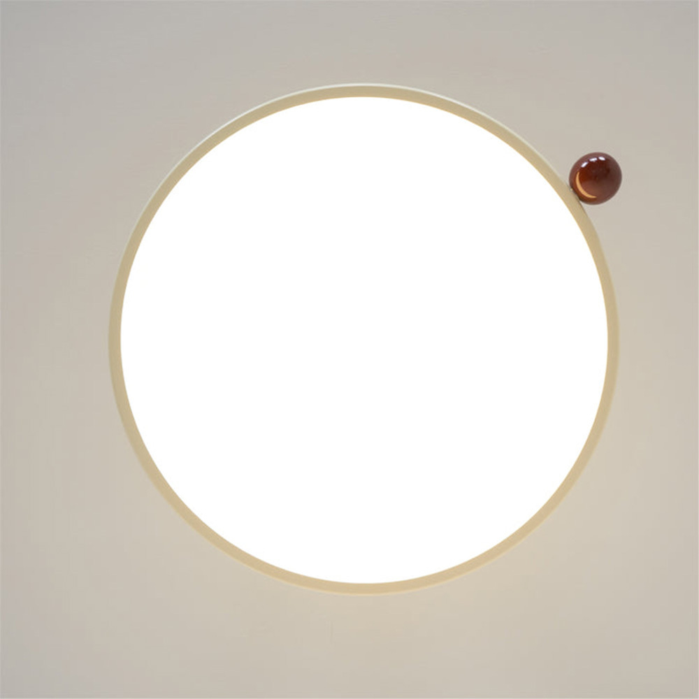 Stylish Cream Art Deco Round Flush Mount Ceiling Light