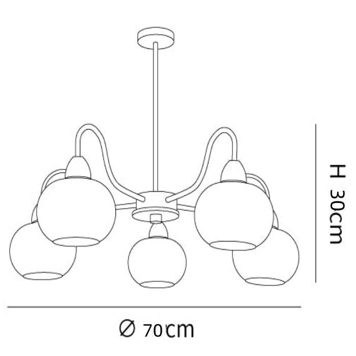 Glass Persimmon Foyer Chandelier -Homdiy