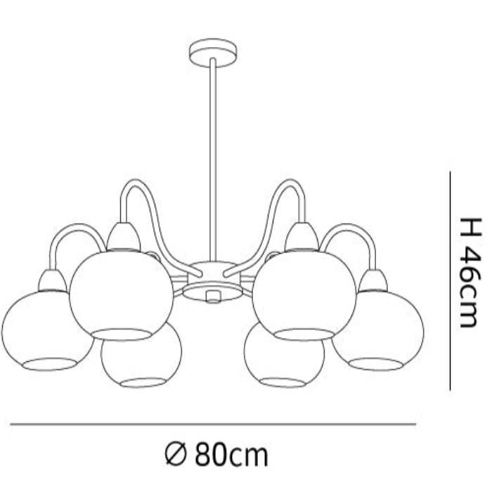 Glass Persimmon Foyer Chandelier -Homdiy