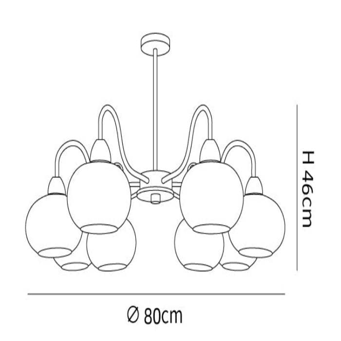 Glass Persimmon Foyer Chandelier -Homdiy