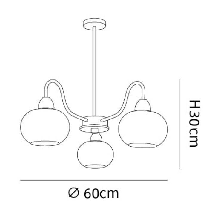 Glass Persimmon Foyer Chandelier -Homdiy