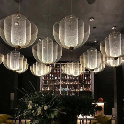 Luxury Metal Grid Pendant Light -Homdiy