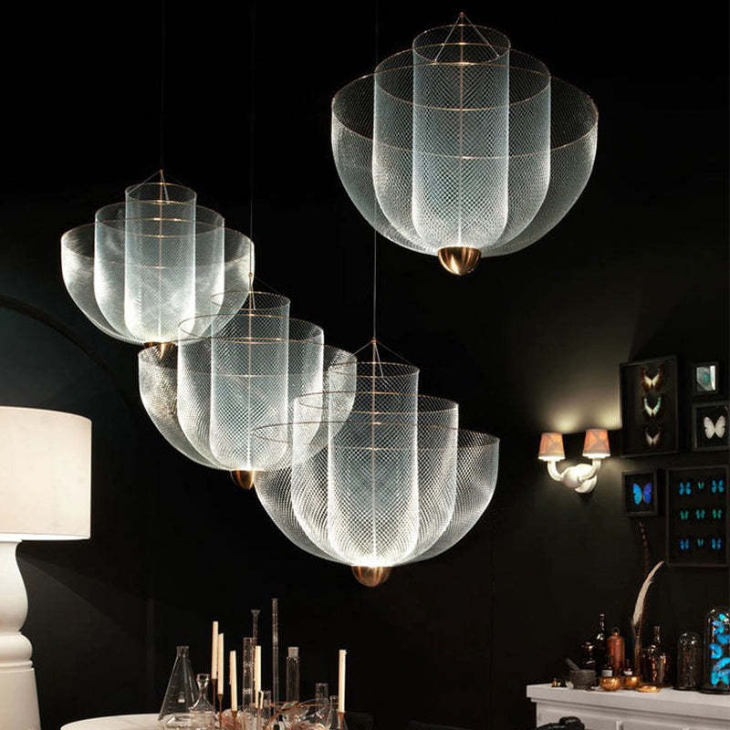 Luxury Metal Grid Pendant Light -Homdiy