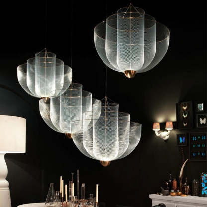 Luxury Metal Grid Pendant Light -Homdiy