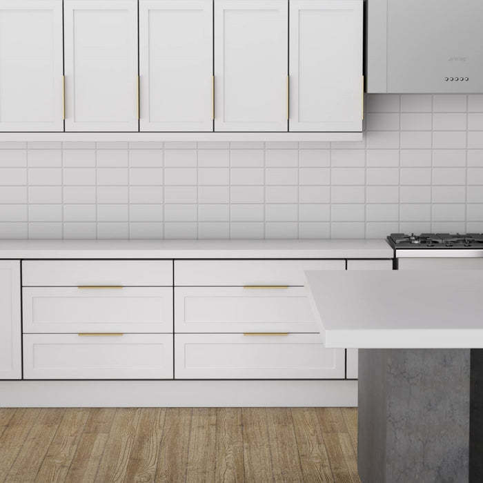 Black Kitchen Cabinet Finger Edge Drawer Pulls -Homdiy