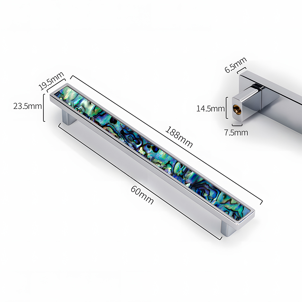 Luxury Natural Shell White Cabinet Pulls Brass Drawer Knobs