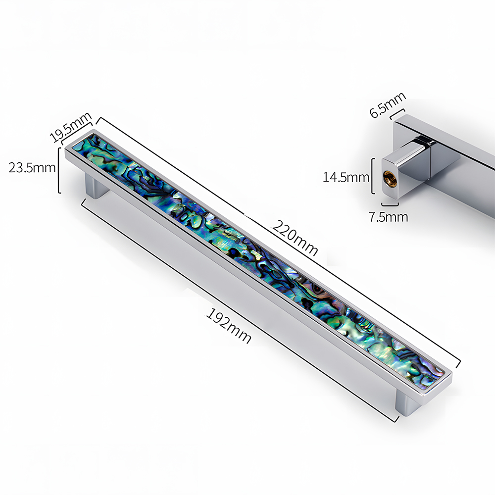 Luxury Natural Shell White Cabinet Pulls Brass Drawer Knobs