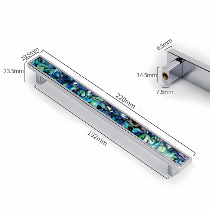 Luxury Natural Shell White Cabinet Pulls Brass Drawer Knobs