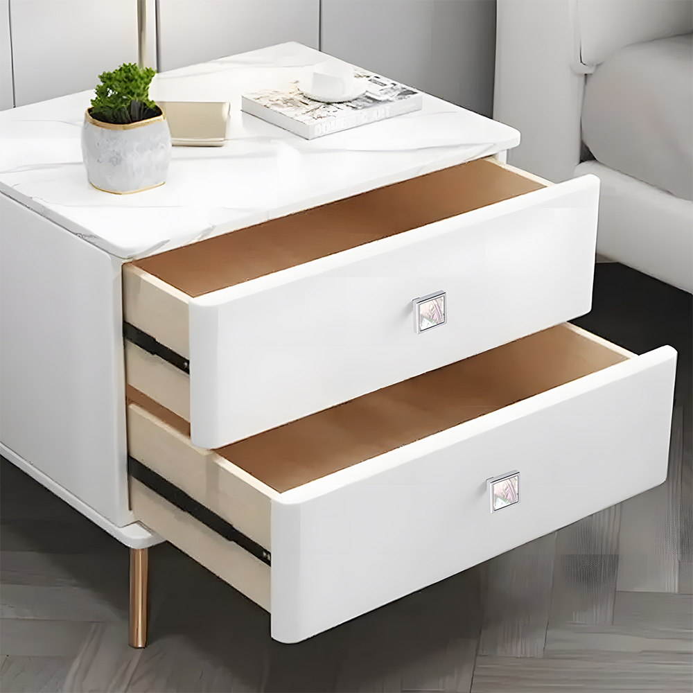 Luxury Natural Shell White Cabinet Pulls Brass Drawer Knobs