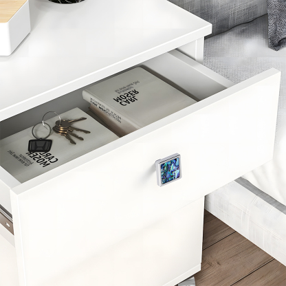 Luxury Natural Shell White Cabinet Pulls Brass Drawer Knobs